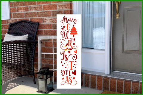 Christmas Porch Sign Svg, Happy Holidays, Merry Christmas Svg, Vertical Home Sign Svg, Welcome Porch Sign Svg Files for Cricut, Png, Dxf SVG SH_Tee store 