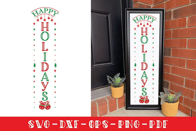 Christmas Porch Sign SVG | Happy Holidays SVG CraftLabSVG 
