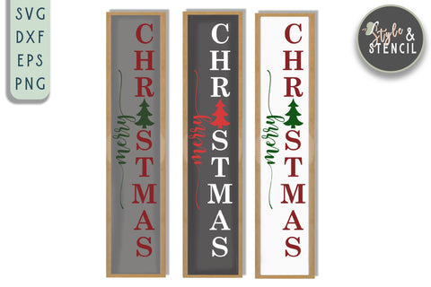 Christmas Porch Sign SVG | Merry Christmas | Christmas SVG SVG Style and Stencil 