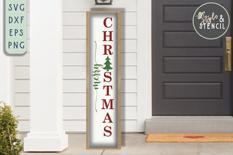 Christmas Porch Sign SVG | Merry Christmas | Christmas SVG SVG Style and Stencil 