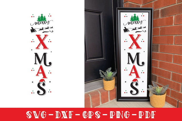 Christmas Porch Sign SVG - Merry Xmas SVG CraftLabSVG 