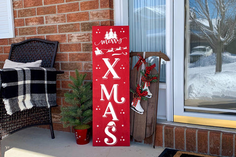 Christmas Porch Sign SVG - Merry Xmas SVG CraftLabSVG 