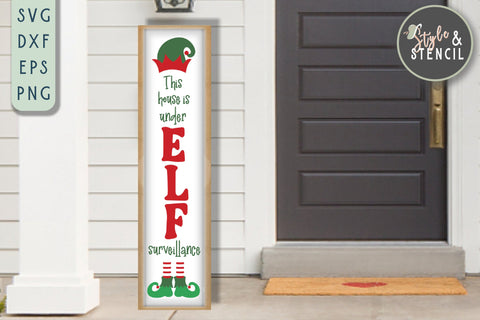 Christmas Porch Sign SVG SVG Style and Stencil 