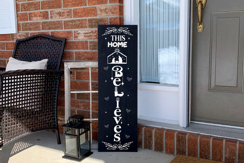 Christmas Porch Sign SVG | This Home Believes SVG CraftLabSVG 