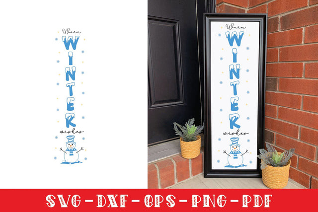 Christmas Porch Sign SVG | Warm Winter Wishes SVG CraftLabSVG 