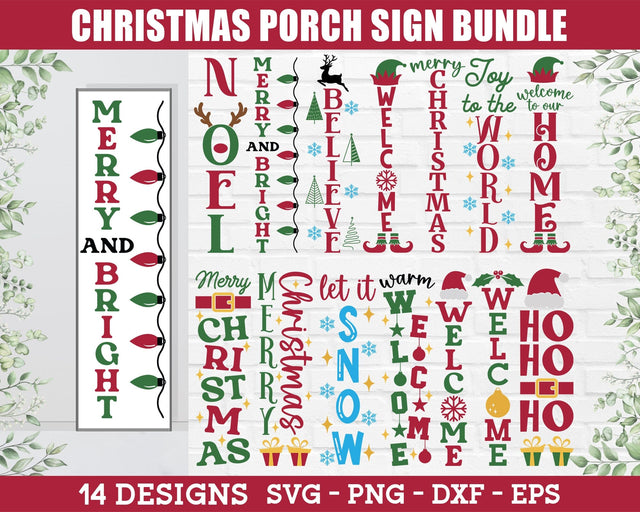 Christmas Porch Sign SVG - Winter Porch Sign SVG, Christmas Welcome Sign SVG, Christmas Sign SVG, Front Door Sign SVG, Farmhouse Sign SVG SVG GraphicsTreasures 