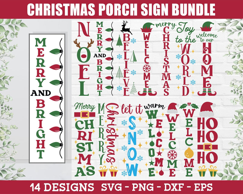 Christmas Porch Sign SVG - Winter Porch Sign SVG, Christmas Welcome ...