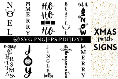 Christmas Porch Sign SVGs Bundle SVG MockupSvgVenue 