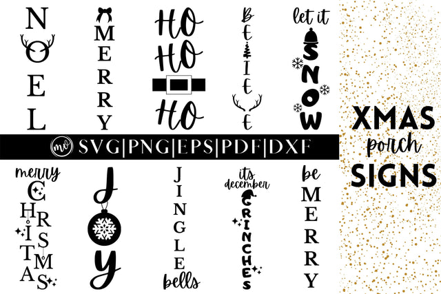 Christmas Porch Sign SVGs Bundle SVG MockupSvgVenue 