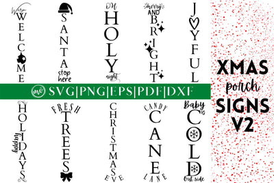 Christmas Porch Sign SVGs V2 Bundle SVG MockupSvgVenue 
