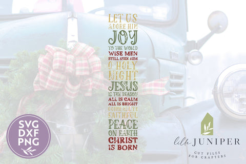 Christmas Porch Sign | Vertical Christmas SVG | Christian Christmas | Front Porch svg SVG LilleJuniper 