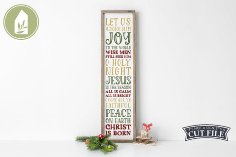 Christmas Porch Sign | Vertical Christmas SVG | Christian Christmas | Front Porch svg SVG LilleJuniper 
