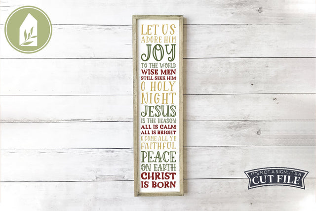 Christmas Porch Sign | Vertical Christmas SVG | Christian Christmas | Front Porch svg SVG LilleJuniper 