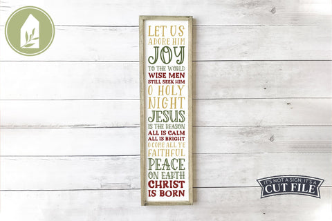 Christmas Porch Sign | Vertical Christmas SVG | Christian Christmas | Front Porch svg SVG LilleJuniper 