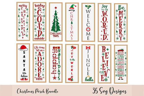 Christmas Porch Svg Bundle SVG DIYCUTTINGFILES 