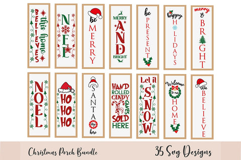 Christmas Porch Svg Bundle SVG DIYCUTTINGFILES 