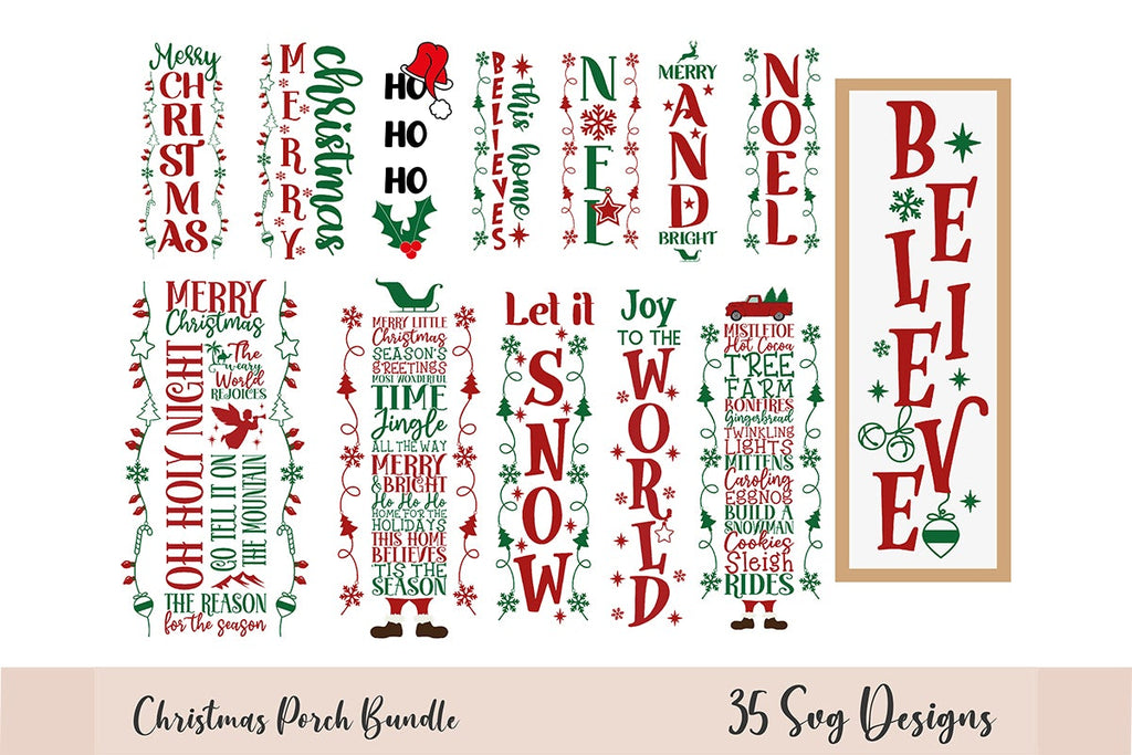 Christmas Porch Svg Bundle - So Fontsy