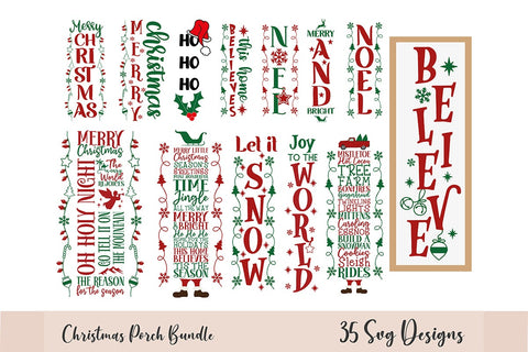 Christmas Porch Svg Bundle SVG DIYCUTTINGFILES 