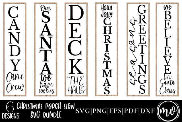 Christmas Porch SVG Sign Bundle - 6 SVG MockupSvgVenue 