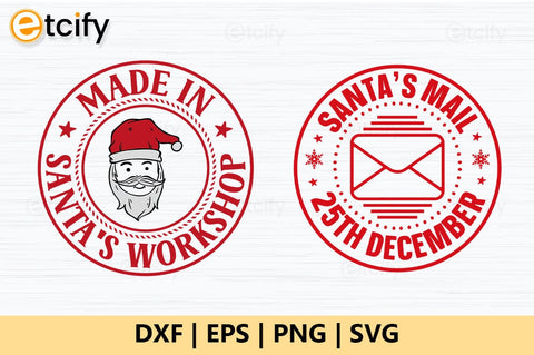 Christmas Post Stamps Bundle, Santa svg, North pole express, Santa Claus post stamp svg, Christmas post stamps bundle, north pole air mail SVG etcify 