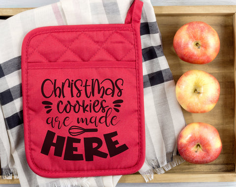 Christmas Pot Holder SVG Bundle, 6 Designs, Christmas Baking SVG, Christmas Baking Queen SVG, Christmas Cookies Are Made Here SVG SVG HappyDesignStudio 