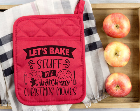 Christmas Pot Holder SVG Bundle, 6 Designs, Christmas Baking SVG, Christmas Baking Queen SVG, Christmas Cookies Are Made Here SVG SVG HappyDesignStudio 