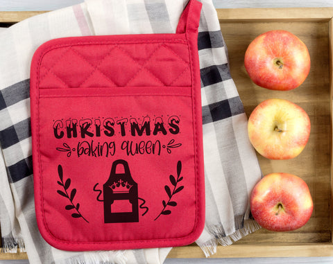 Christmas Pot Holder SVG Bundle, 6 Designs, Christmas Baking SVG, Christmas Baking Queen SVG, Christmas Cookies Are Made Here SVG SVG HappyDesignStudio 