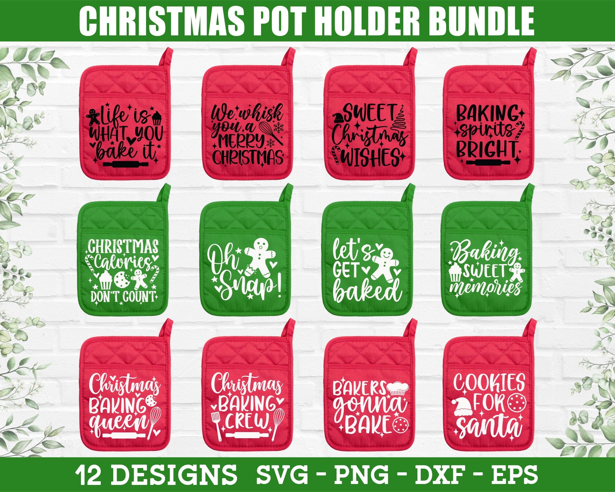 Pot Holder Svg Bundle, Funny Kitchen Saying