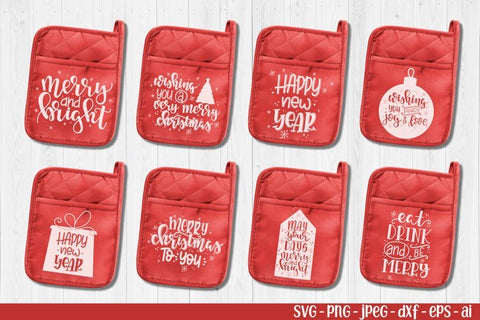 Christmas Pot Holder SVG Bundle | Christmas SVG SVG TatiStudio 