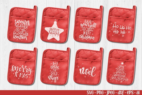Christmas Pot Holder SVG Bundle | Christmas SVG SVG TatiStudio 