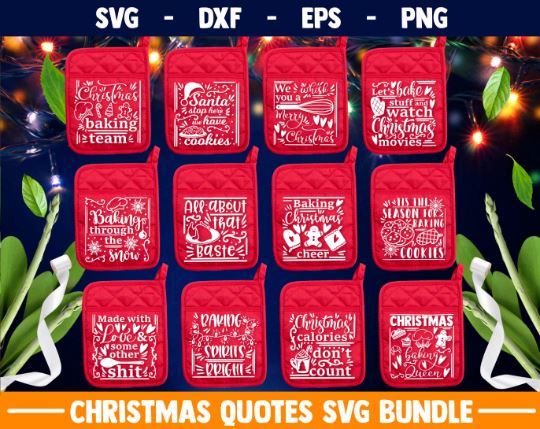 Christmas Pot holder SVG Bundle, kitchen svg, Christmas svg, funny quotes svg, svg designs, chef svg, cooking svg, mom life svg, baking svg SVG James 