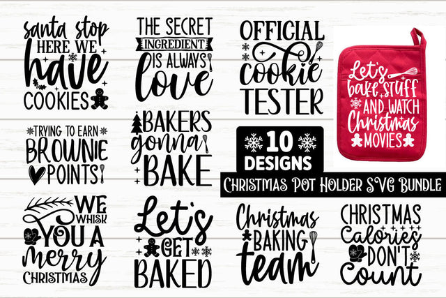 Christmas Pot Holder SVG Bundle SVG akazaddesign 