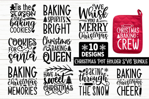 Christmas Pot Holder SVG Bundle SVG akazaddesign 
