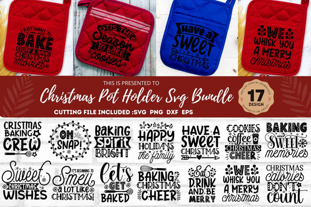 Christmas Pot holder SVG Bundle SVG Designangry 
