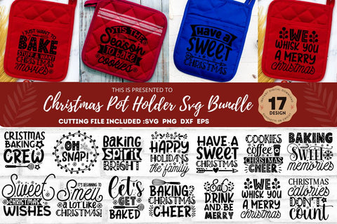 Christmas Pot holder SVG Bundle SVG Designangry 