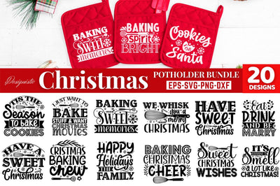 Christmas pot Holder SVG Bundle SVG DESIGNISTIC 
