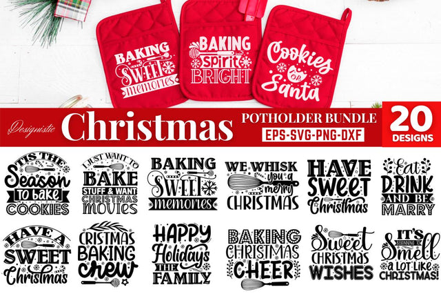 Christmas pot Holder SVG Bundle SVG DESIGNISTIC 