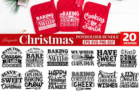 Christmas pot Holder SVG Bundle SVG DESIGNISTIC 