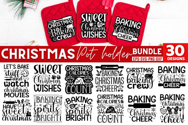 Christmas Pot Holder SVG Bundle SVG DESIGNISTIC 