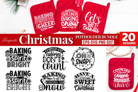 Christmas pot Holder SVG Bundle, SVG DESIGNISTIC 