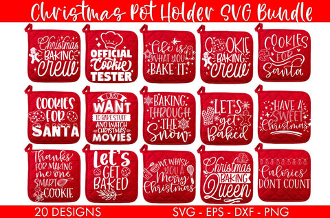 Christmas Pot Holder SVG Bundle SVG Freeling Design House 