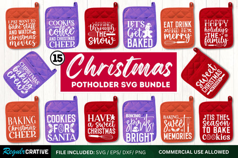 Christmas Pot Holder SVG Bundle SVG Regulrcrative 