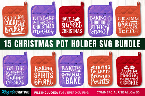 Christmas Pot Holder SVG Bundle SVG Regulrcrative 