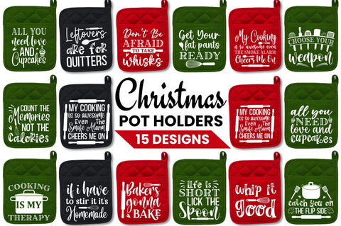 Christmas Pot holder SVG Bundle SVG Regulrcrative 