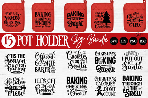 Christmas Pot Holder Svg Bundle SVG Svgcraft 