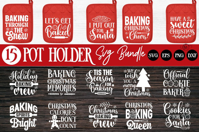 Christmas Pot Holder Svg Bundle SVG Svgcraft 
