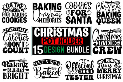 Christmas Pot Holder SVG Design Bundle SVG CraftingStudio 