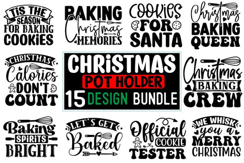 Christmas Pot Holder SVG Design Bundle SVG CraftingStudio 
