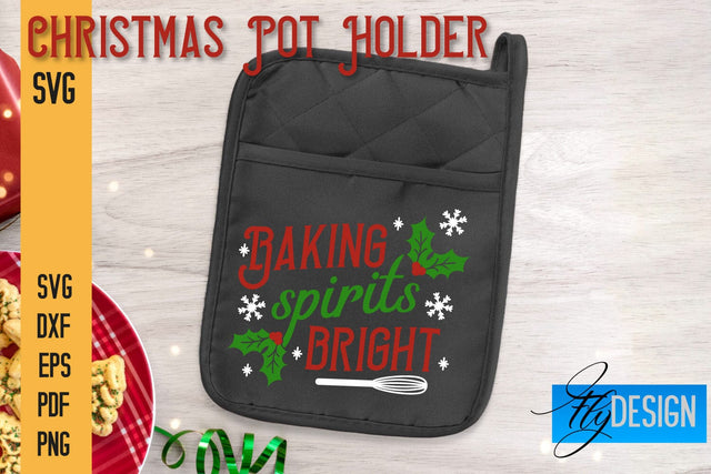 Christmas Pot Holder SVG | Kitchen Quotes Design | Home SVG SVG Fly Design 
