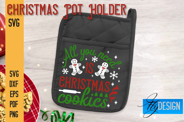 Christmas Pot Holder SVG | Kitchen Quotes Design | Home SVG SVG Fly Design 